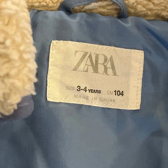 Zara puffy coat size 3/4 - Picture 2 of 3